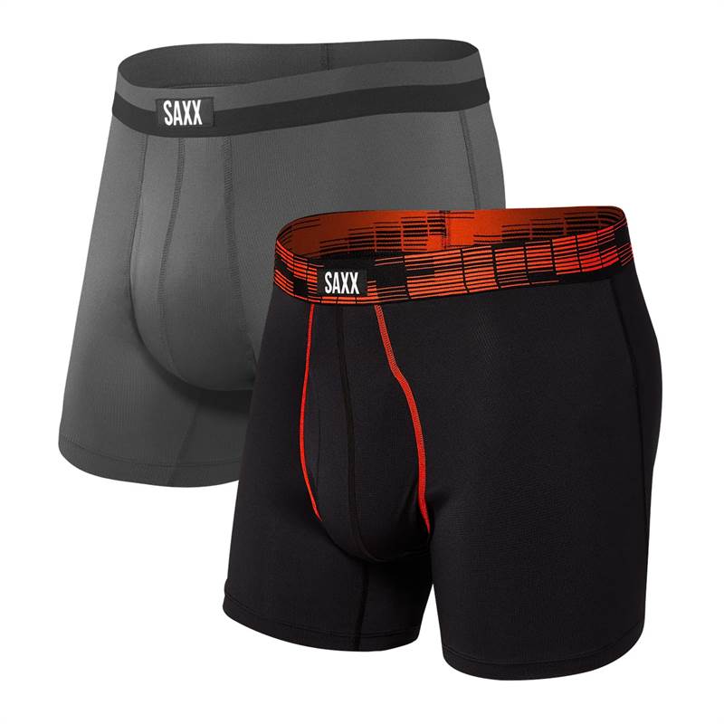 SAXX Mens Sport Mesh Fly Boxer Briefs - 2 Pack-4